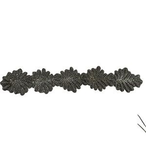 Urban Outfitters Adjustable Grey Beaded Floral Belt Sz S